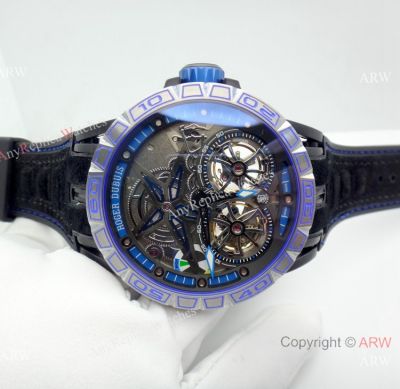 Newest Replica Roger Dubuis Excalibur Double Tourbillon Watch Men Size